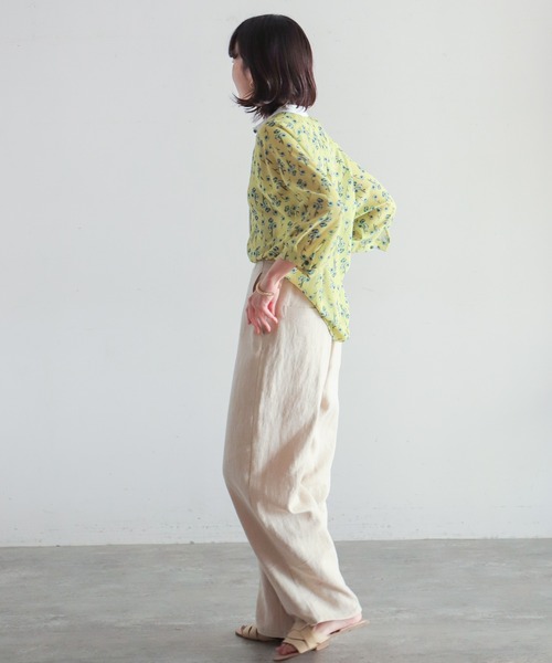 「NOMBRE IMPAIR」 7分袖シャツ FREE ライトグリーン レディース_画像3