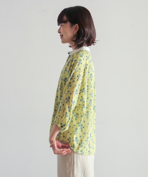 「NOMBRE IMPAIR」 7分袖シャツ FREE ライトグリーン レディース_画像8