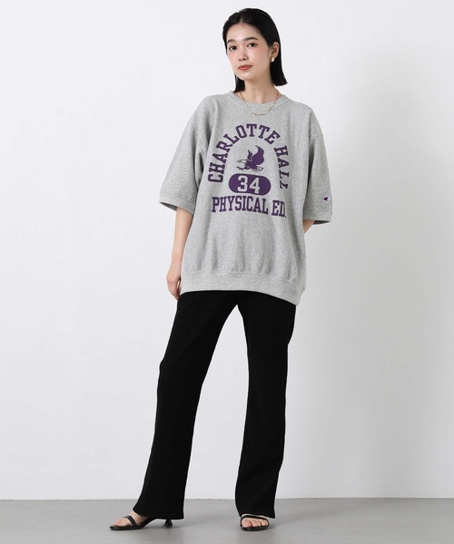 ワイドパンツ パンツ シワ加工カットフレアパンツ レディースの画像