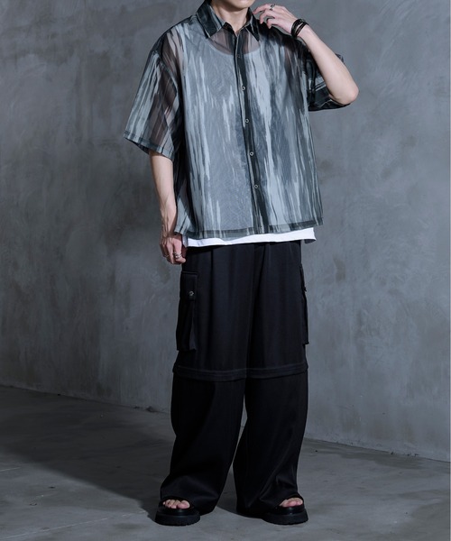 「Ellno Loset」 カーゴパンツ SMALL ブルーグリーン メンズ_画像3