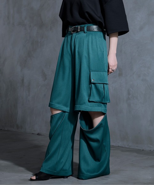 「Ellno Loset」 カーゴパンツ SMALL ブルーグリーン メンズ_画像8