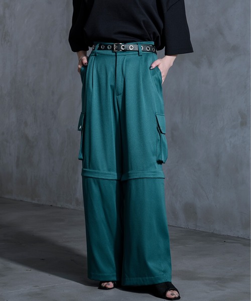 「Ellno Loset」 カーゴパンツ SMALL ブルーグリーン メンズ_画像9