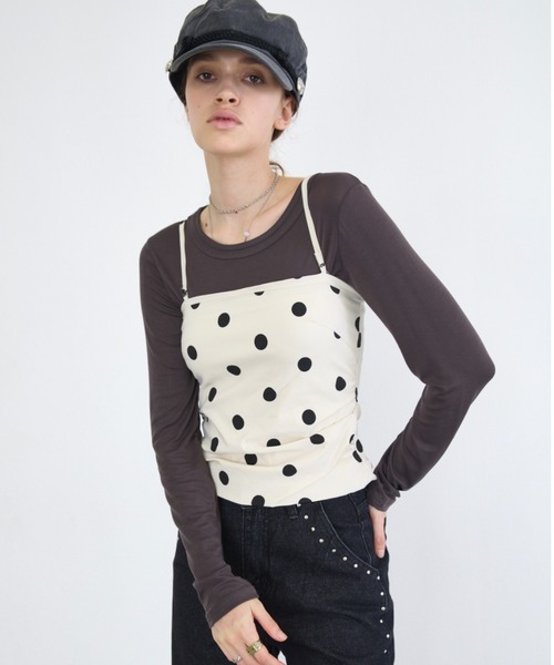 Rohwel キャミソール Polka Dot Camisole Top / ポルカドット 
