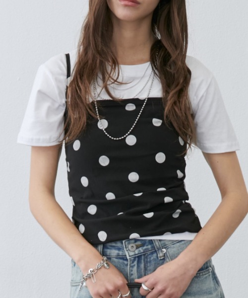 Rohwel キャミソール Polka Dot Camisole Top / ポルカドット