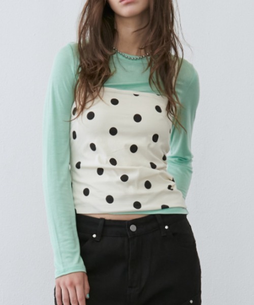 Rohwel キャミソール Polka Dot Camisole Top / ポルカドット
