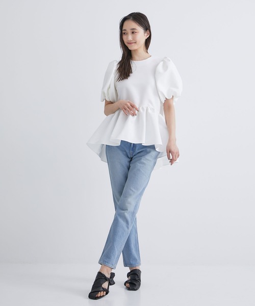 「TSURU by Mariko Oikawa」 半袖チュニック FREE ベージュ レディース_画像3