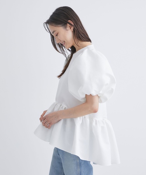 「TSURU by Mariko Oikawa」 半袖チュニック FREE ベージュ レディース_画像4