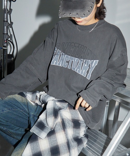 「Anchor Smith」 長袖カットソー M グレー レディース_画像2