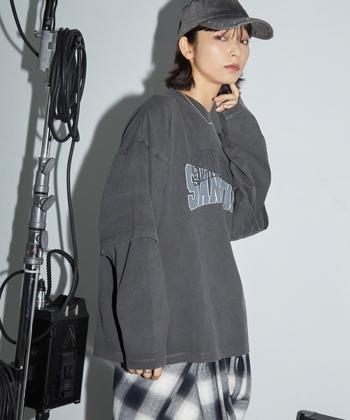 「Anchor Smith」 長袖カットソー M グレー レディース_画像3