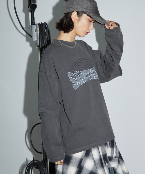 「Anchor Smith」 長袖カットソー M グレー レディース_画像5
