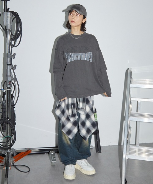 「Anchor Smith」 長袖カットソー M グレー レディース_画像7