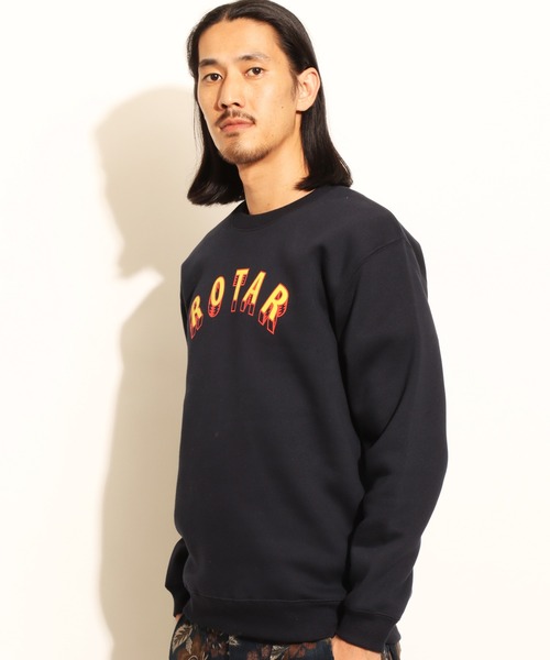 「ROTAR」 スウェットカットソー LARGE ヘザーグレー メンズ_画像2