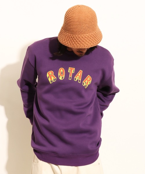 「ROTAR」 スウェットカットソー LARGE ヘザーグレー メンズ_画像3