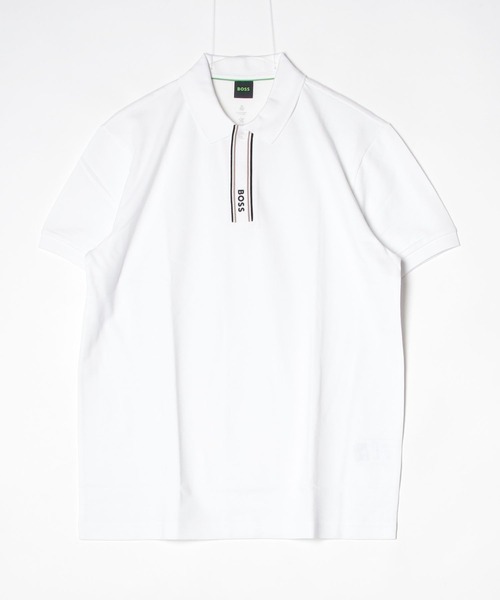 BOSS（HUGO BOSS） ポロシャツ 半袖 Paddy ストライププラケット＆ロゴ