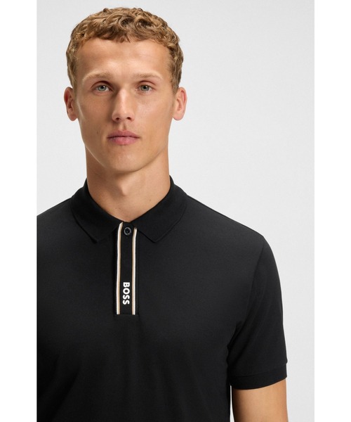 BOSS（HUGO BOSS） ポロシャツ Paddy ストライププラケット＆ロゴ