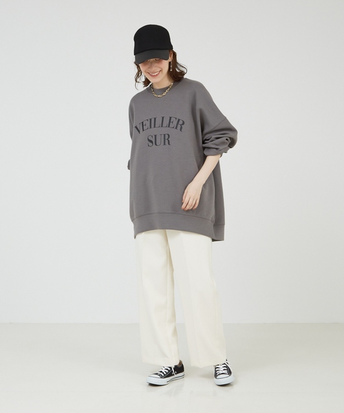 「abahouse mavie」 長袖カットソー フリー ピンク レディース_画像2