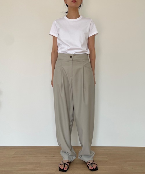 「Didot.showroom」 スラックス S チャコール レディース_画像2