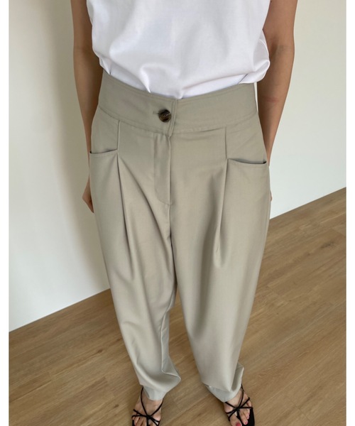 「Didot.showroom」 スラックス S チャコール レディース_画像8