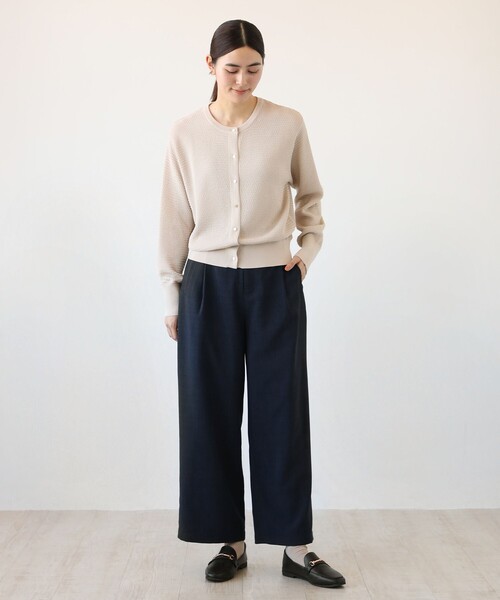 「Afternoon Tea」 ニットカーディガン MEDIUM ライトブルー レディース_画像5