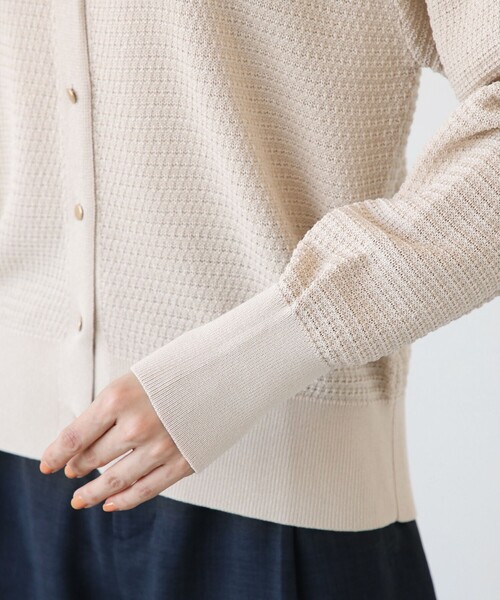 「Afternoon Tea」 ニットカーディガン MEDIUM ライトブルー レディース_画像6