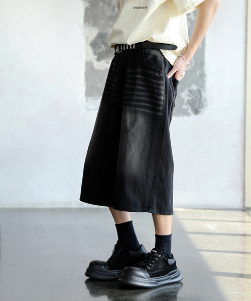 「neos」 デニムハーフパンツ MEDIUM ダークインディゴブルー メンズ_画像7