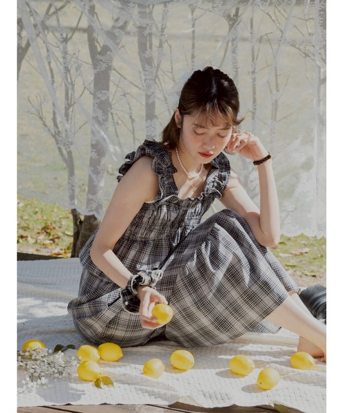 「JUMELLE」 キャミソールワンピース MEDIUM ブラック レディース_画像7