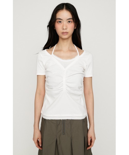 SLY（スライ） tシャツ 半袖 LAYERED LIKE CUT S/S TOPS レイヤード