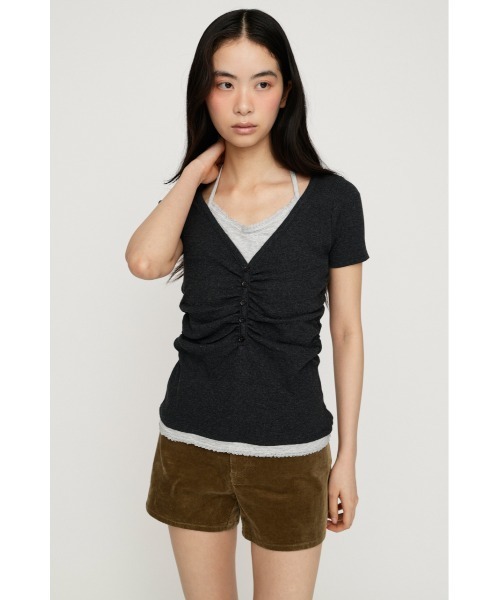 SLY（スライ） tシャツ 半袖 LAYERED LIKE CUT S/S TOPS レイヤード