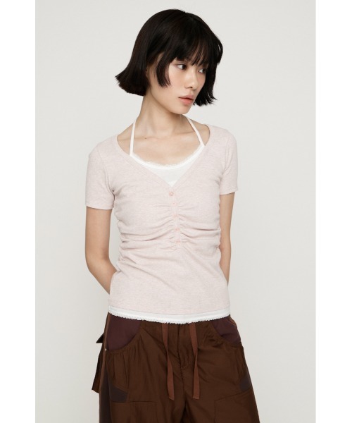 SLY（スライ） tシャツ 半袖 LAYERED LIKE CUT S/S TOPS レイヤード