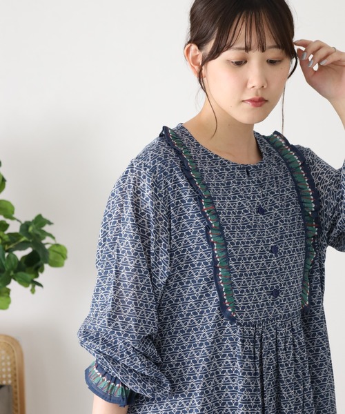 kilki（キルキー） ワンピース 夏 フリル付きビブフロントワンピース