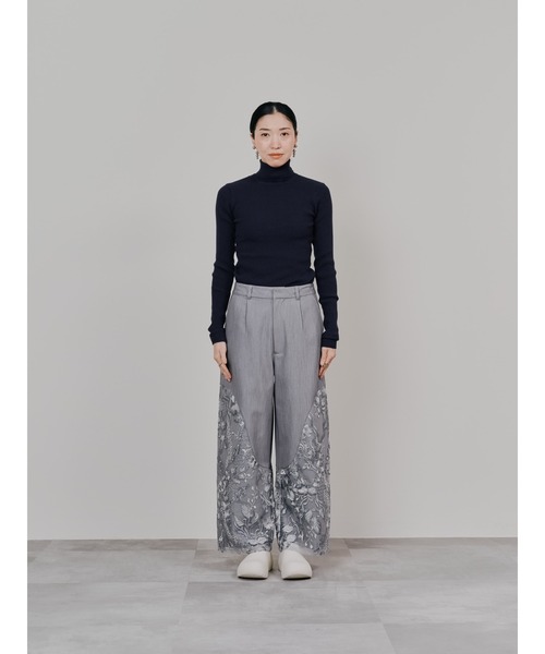 「TEVALT」 パンツ 38 ライトグレー レディース_画像3