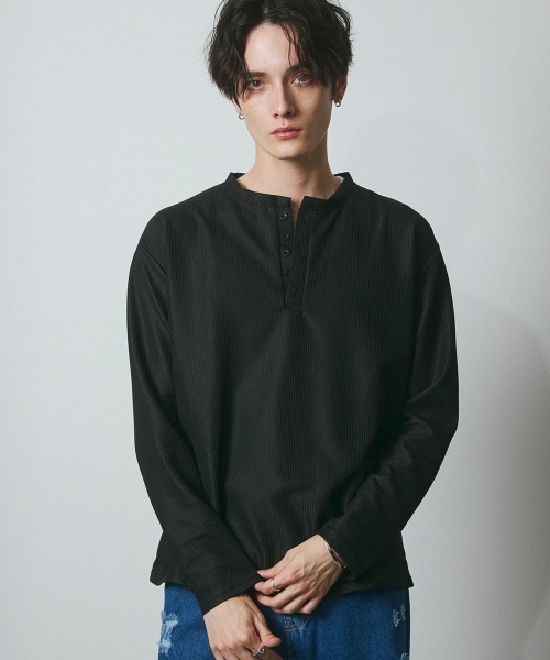 DAZE ヘンリーネック tシャツ ポリエステルツイル ヘンリーネック