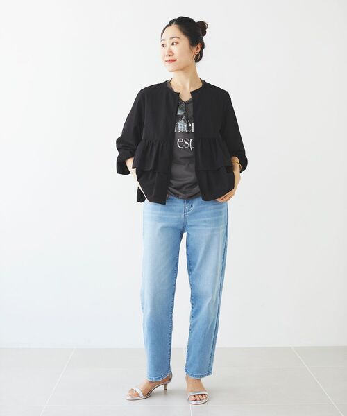 「le.coeur blanc」 デニムパンツ 36 ブルー レディース_画像5