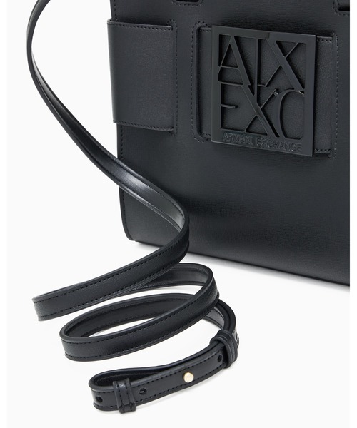 ハンドバッグ 「A|X アルマーニ エクスチェンジ」BOXロゴバックル　ミニハンドバッグの画像