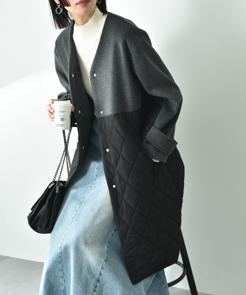 INTERPLANET（インタープラネット） ノーカラーコート コート シャギー