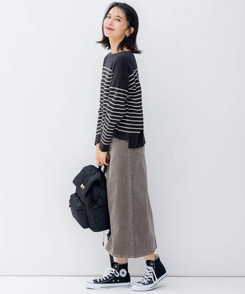23区 スカート 「洗える」23区DENIM ベルベットストレッチ A