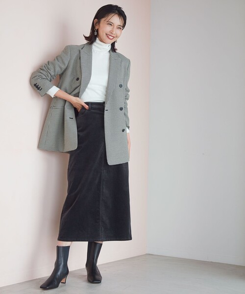 ★23区★ 【洗える】23区DENIM ベルベットストレッチ Aライン スカート 洗える】23区DENIM ベルベットストレッチ Aライン スカート / 23