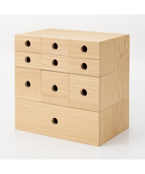 無印良品（MUJI） 収納 木製小物収納1段 約幅25．2×奥行17×高さ
