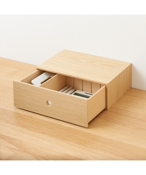無印良品（MUJI） 収納 木製小物収納1段 約幅25．2×奥行17×高さ