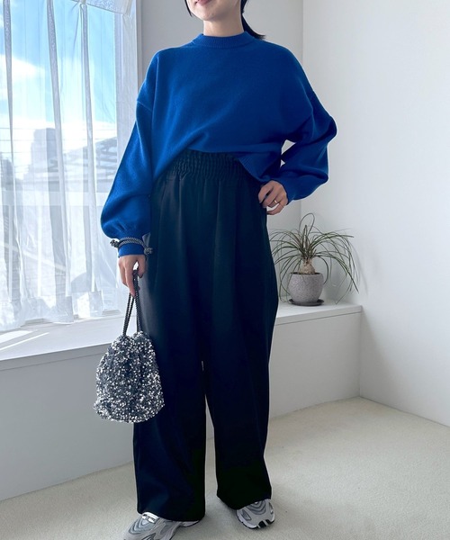 LEPSIM パンツ ギャザーワイドパンツ 971229 レディース