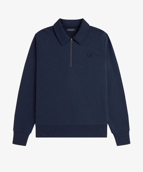 FRED PERRY ネイビー トレーナー FRED PERRY（フレッドペリー） トレーナー スウェット Zip Neck Collar