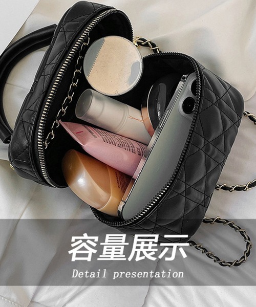 むぎむぎ ブラックレザーキルティングショルダーバッグ むぎむぎ様専用 ブラックレザーキルティングショルダーバッグ