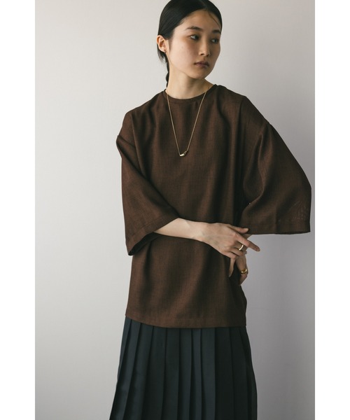 「STYLEMIXER」 7分袖ブラウス FREE ミント レディース STYLEMIXER ブラウス シャツ カラミレイヤートップス レディース