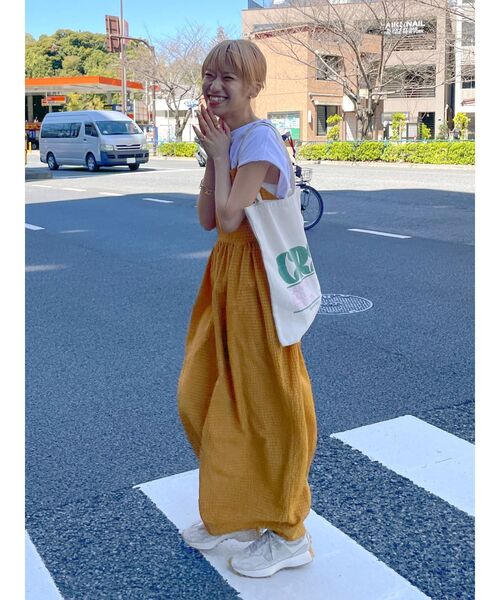 Ungrid ワンピース タックボリュームキャミワンピース