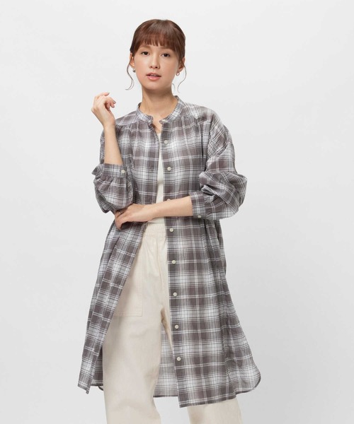 BACK NUMBER シャツワンピース 「BACK NUMBER」ライトポプリン