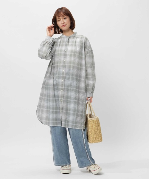ワンピース　確認用 BACK NUMBER シャツワンピース 「BACK NUMBER」ライトポプリン長袖