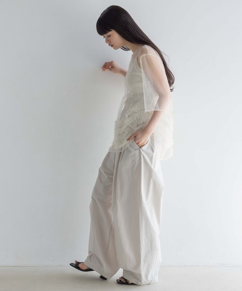 ブラウス シャツ チュールフリルチュニック　ＳＳ　129797 レディース ブラウス シャツ チュールフリルチュニック SS 129797