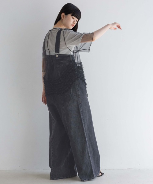 ブラウス シャツ チュールフリルチュニック SS 129797