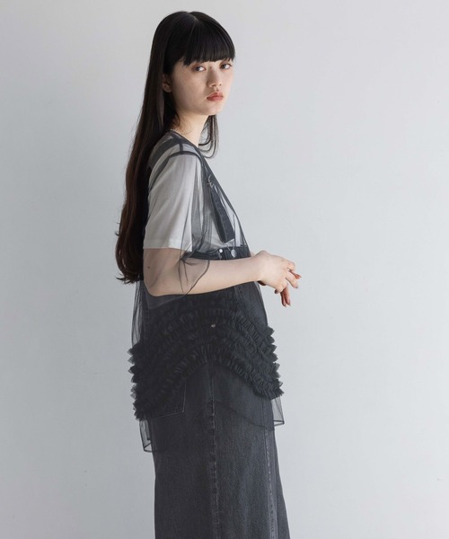ブラウス シャツ チュールフリルチュニック　ＳＳ　129797 レディース ブラウス シャツ チュールフリルチュニック SS 129797