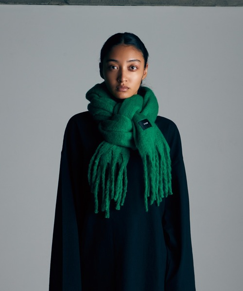 美品 HUMAN MADE ❤️ WOOL STOLE BLACK マフラー VIRGOwearworks（ヴァルゴウェアワークス） マフラー Swaddle big